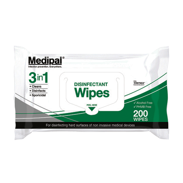 Medipal 3 in 1 Disinfectant Wipes 4heed